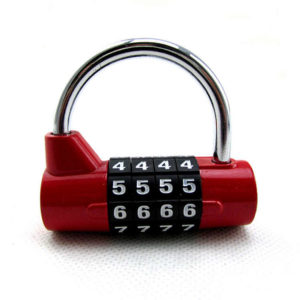 4-numeroinen lukko (iso sanka) punainen