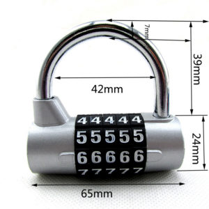 5-numeroinen lukko (iso sanka) - hopea